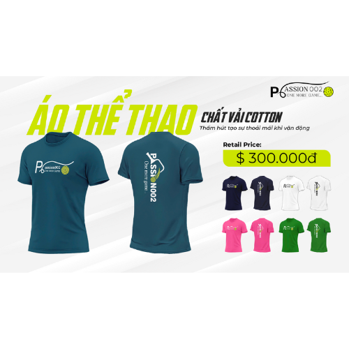 ÁO THỂ THAO PASSION002 – CHẤT VẢI COTTON CAO CẤP